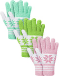 Patelai 3 Pairs Microfiber Plant Dusting Gloves Leaf Cleaning Gloves for Indoor Plants, Blinds, Furniture, House(Medium,Snowflake Yellow, Pink, Blue, White)