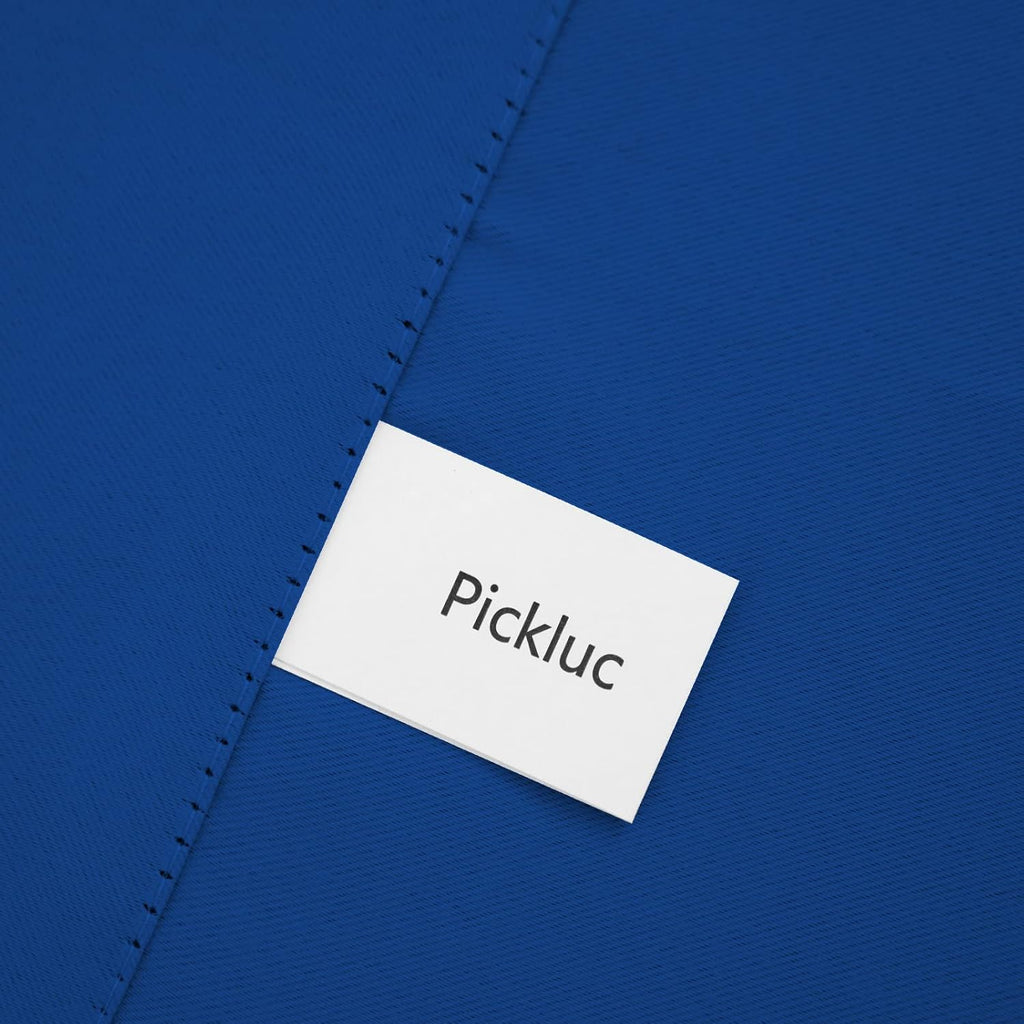 Pickluc Cafe Curtain (Half Window Curtain) 24 Inches Length, Rod Pocket Kitchen Curtain, Short Blackout Curtain for Small Window, Blue 30" Wide and 24" Long, 2 Panels