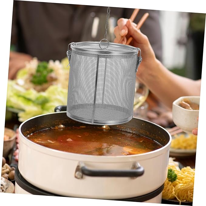 BESTOYARD Stainless Steel Seasoning Filter Portable Infuser for Soup and Tea Reusable Kitchen Strainer for Home Cooking and Seasoning Extraction