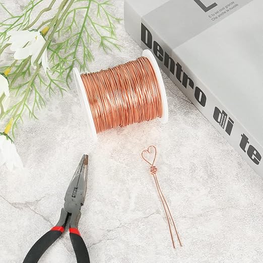 Tenn Well 20 Gauge Jewelry Wire, 328 Feet 0.8mm Bendable Aluminum Craft Wire for Jewelry Making, Beading, Sculpting and Bonsai Training (Copper)