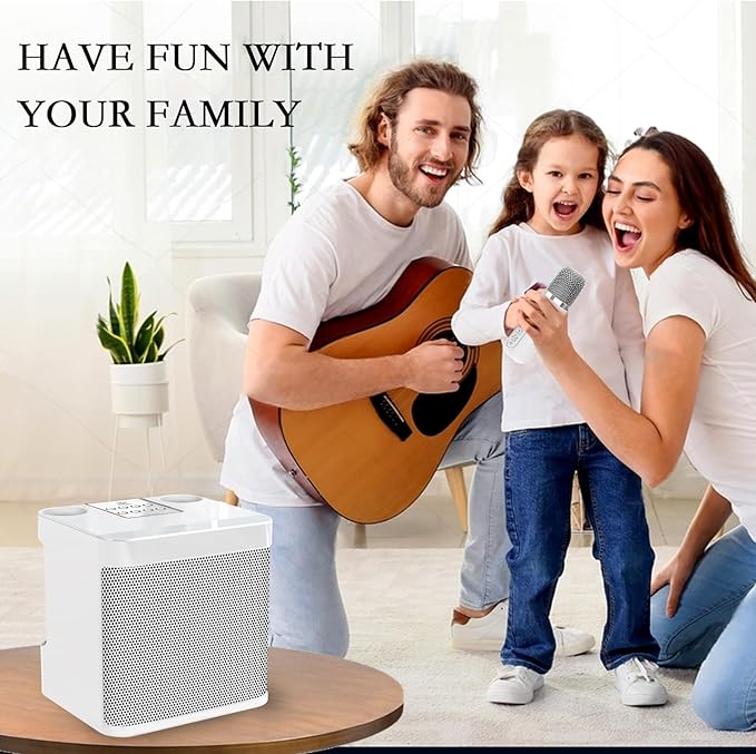 Karaoke Machine for Adults and Kids, Portable Bluetooth Karaoke Speaker with 2 Wireless Microphones for TV, Singing Karaoke for Home Party, Great Gifts for Boys and Girls