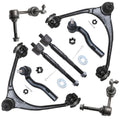 Detroit Axle - 8pc Front End Kit for 02-10 Lexus SC430, 2 Upper Control Arms 4 Tie Rod Ends 2 Sway Bars 2002 2003 2004 2005 2006