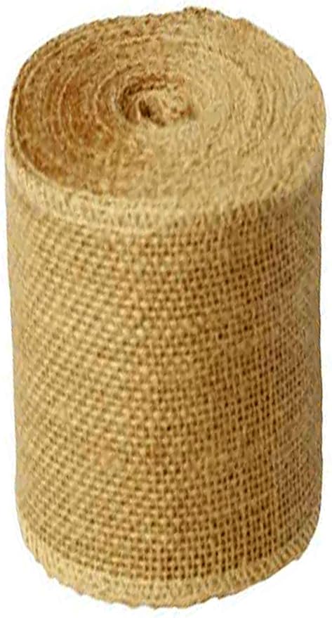 Burlap Ribbon 4" x 15 Yards Natural Jute 4 Inch 5yards 3 Rolls, (Natural, 4Inch X 15yards)