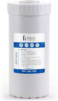 iFilters 25 Micron 10" x 4.5" Whole House KDF/GAC Water Filter Replacement | 100% Compatible with MWH-D-WELL, GE FXHTC, GXWH40L, GXWH35F, GNWH38S, Culligan RFC-BBSA, WRC25HD, PP10BB-CC, Pentek RFC-BB