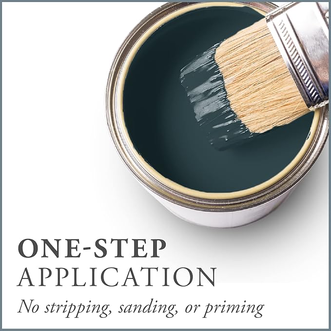 AMY HOWARD AT HOME Chalk-Based One Step Paint for Furniture, Cabinetry, Decor, Finish, and More | No Stripping, Sanding, or Priming | Dark Base | 32 Ounce | Brooks Grey