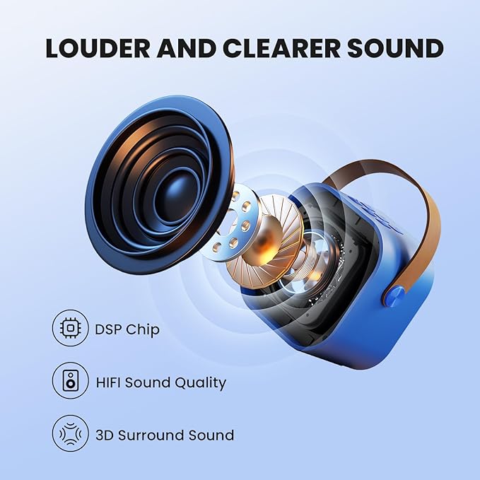 IROO Mini Karaoke Machine for Kids, 2025 TOP Toys Birthday Gifts Ideas for Girls Ages 4, 5, 6, 7, 8, 9, 10, 12+ Years Old, Portable Bluetooth Speaker with 2 Wireless Mics for Party Toddlers