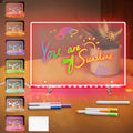 Dolanus LED Drawing Board for Kids - Doodle Glow, lumiboard, Note Board with 7 Colors 4 Modes Lights, Birthday Gift for 8 9 10 11 12 Year Old Girls Kids Teen Boys, Include Adapter, 7 Markers