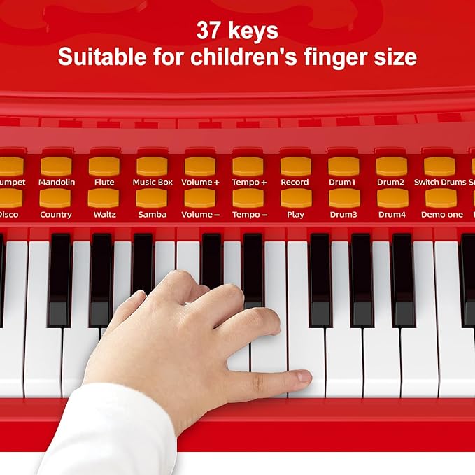 Toy Pianos for Kids Ages 3-7 - Children's Musical Keyboard for Beginners Boys Girls Birthday Gift Learning Piano 37 Keys 4 5 6 8 Years Old Girls and Boys Birthday Gift