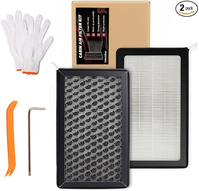 2-Pack Upgrade HEPA Cabin Air Filter Kit Activated Carbon Replacement with 2016-2026 Model 3 & 2020-2026 Model Y with Accessories(Standard/Premium/Performance)
