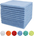 Tricol Clean Microfiber Cleaning Cloth, 16in*16in, 12 Pack Ultra-Thick Cleaning Rags, Super Absorbent, Lint Free & Streak Free Cleaning Towels for Car, House, Kitchen, Office