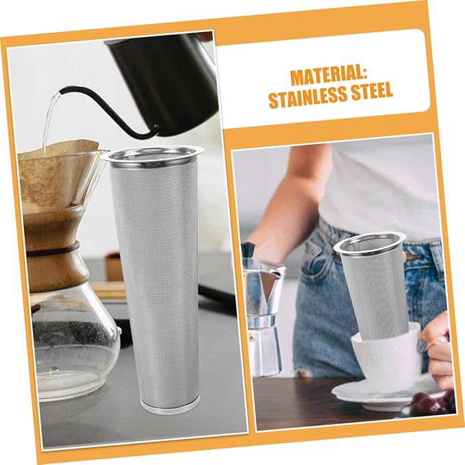 Angoily Stainless Steel Cold Brew Coffee Filter for Mason Jars Durable Strainer for Iced Tea and Juices Portable Infuser for Enhanced Flavor Extraction Cone Design