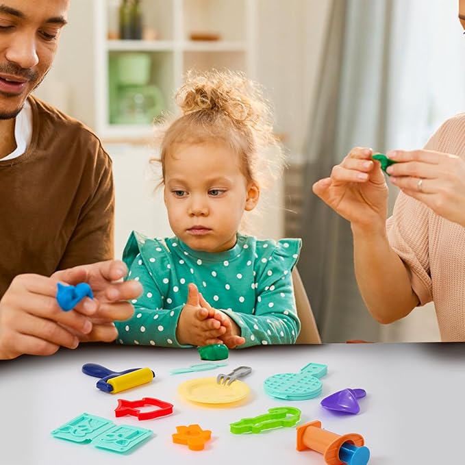 FRIMOONY Dough Tools Set for Kids, Various Animal Molds, Rolling Pins, Random Color, 47 PCS