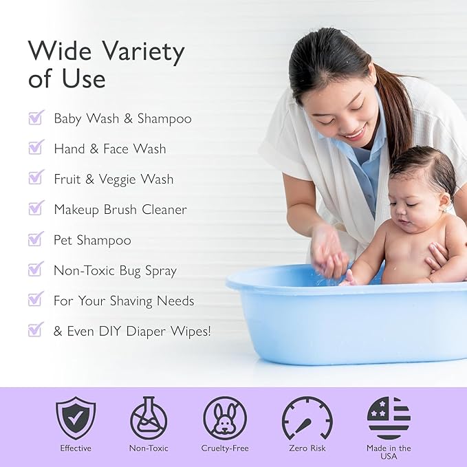 SoCal Suds & Company 2oz Organic Foaming Baby Wash & Shampoo - Lavender - 2 Pack