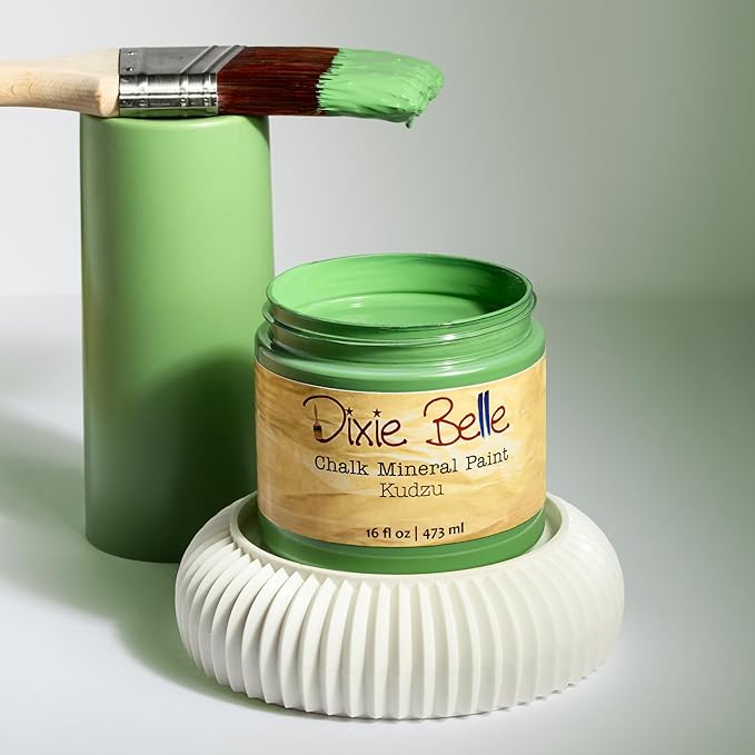 Dixie Belle Paint Company Chalk Finish Furniture Paint - Kudzu (4oz) - Matte Natural Green Chic Chalk Mineral DIY Furniture Paint