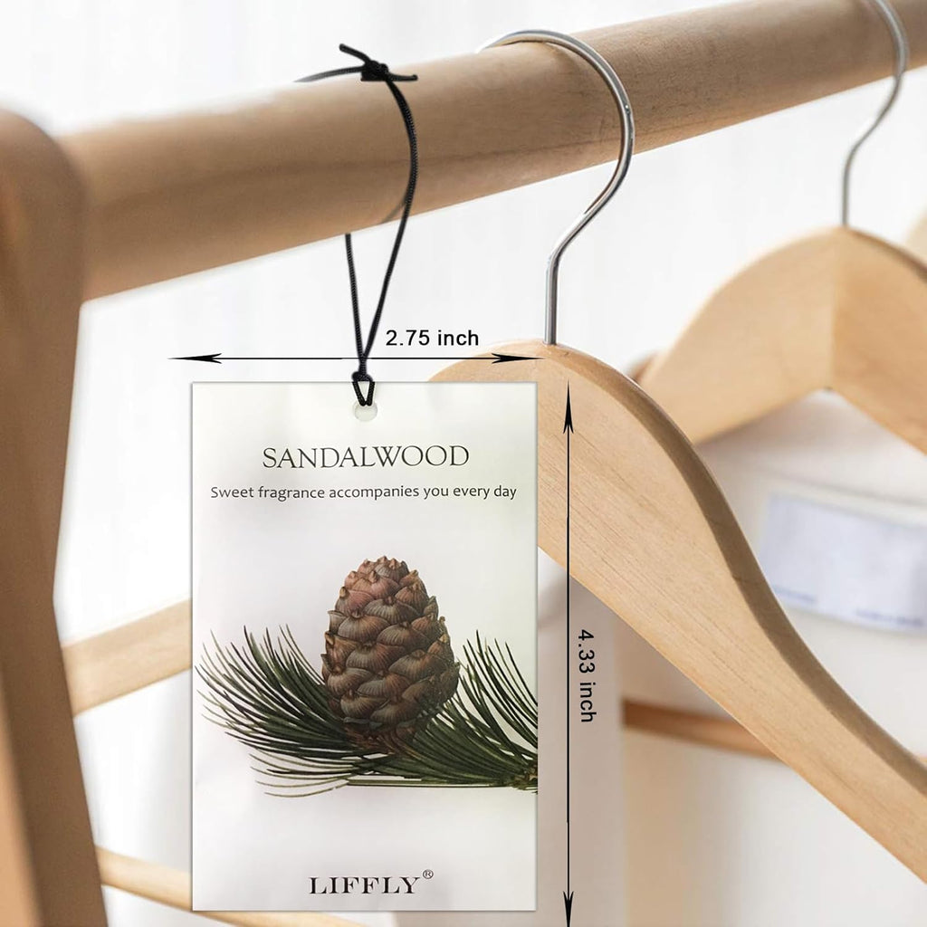 14 Packs Sandalwood Scented Sachets Bag for Drawer and Closet Long Lasting Gift