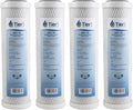 Tier1 5 Micron 10 Inch x 2.5 Inch | 4-Pack Whole House Carbon Block Water Filter Replacement Cartridge | Compatible with Pentek EP-10, 42-34373, 155531-43, CB-25-1005, MAXETW-975, Home Water Filter