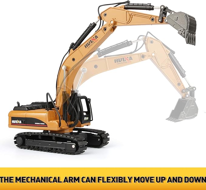 1/50 Scale Diecast Crawler Excavator, Metal Construction Vehicle Models Toys for Kids (Crawler Excavator)
