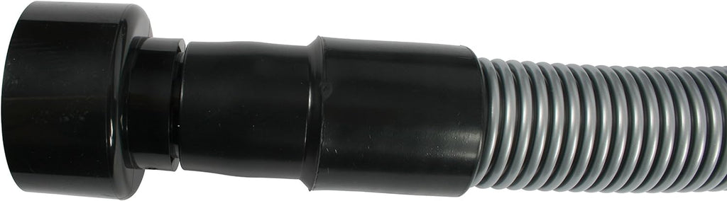 Cen-Tec Systems 30 Ft. Premium Shop Vacuum Extension Hose with 2 tank adapters and 1.25" curved end, Silver