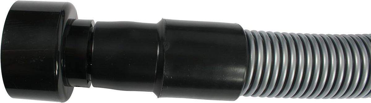 Cen-Tec Systems 30 Ft. Premium Shop Vacuum Extension Hose with 2 tank adapters and 1.25" curved end, Silver
