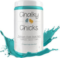 Chalky Chicks All-in-One Chalk Paint for Furniture or Cabinet - 32 Fl Oz - Matte Finish Mermaid (Green Teal) for Metal, Wood Furniture Paint - No Sanding All-in-One for Home Decor & Crafts, USA Made