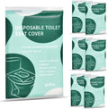 60 Pcs Disposable Flushable Paper Toilet Seat Covers Travel Supplies Essentials for Airplane, Public Restrooms, Bathroom, Hotels, Camping, Kids or Adults