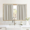RYB HOME Curtains for Bedroom 63 inches Long, Blackout Thermal Insulating Window Treatment Drapes for Living Room Bathroom Basement Laundry Classroom, W 62 x L 63, Beige, 2 Panels