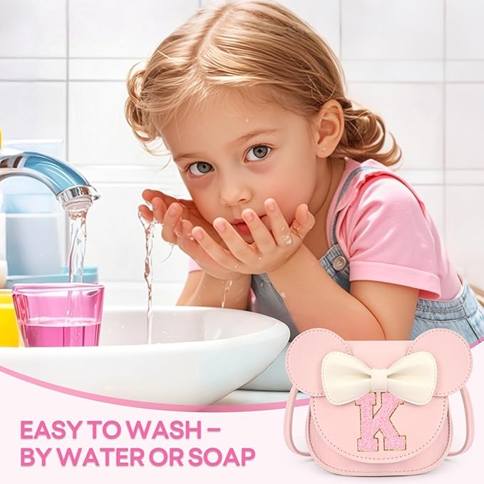 Kids Makeup Kit for Girls - 15 Pcs Real Washable Make Up Set - Non Toxic Toddlers Cosmetic with Letter Mouse Ear Purse - Dress up Birthday Gifts for 3 4 5 6 7 8 Years Old Girls - K
