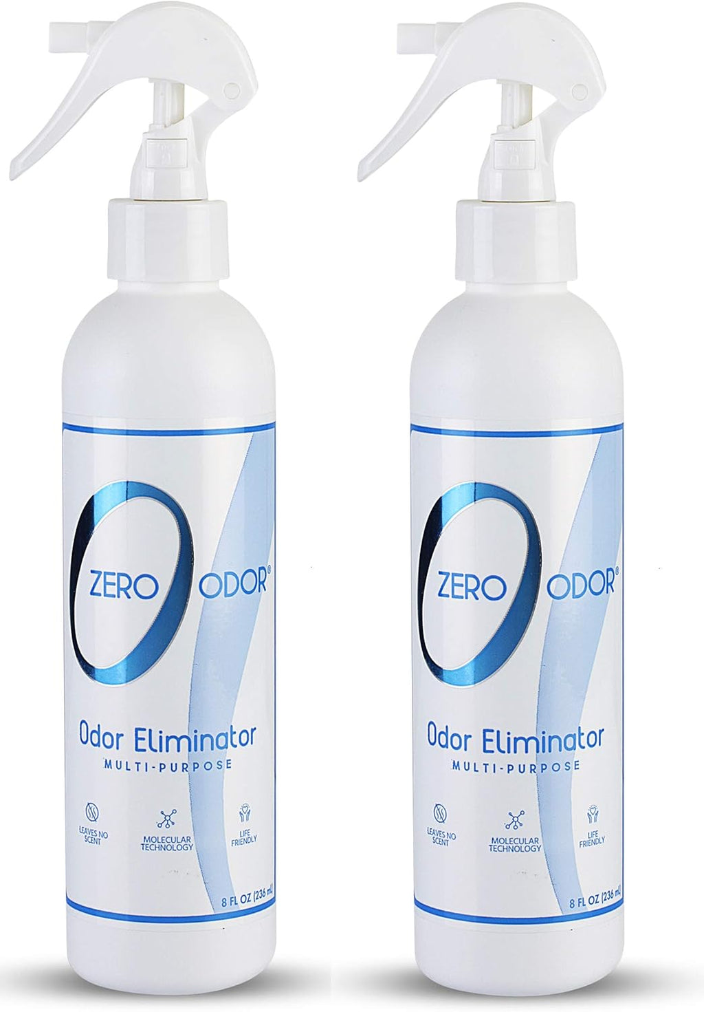Zero Odor - Multi-Purpose Strong Odor Eliminator for Home, Office, Car, Bathroom, Hotel, Room Deodorizer, and Odor Neutralizer, 8oz Two Pack