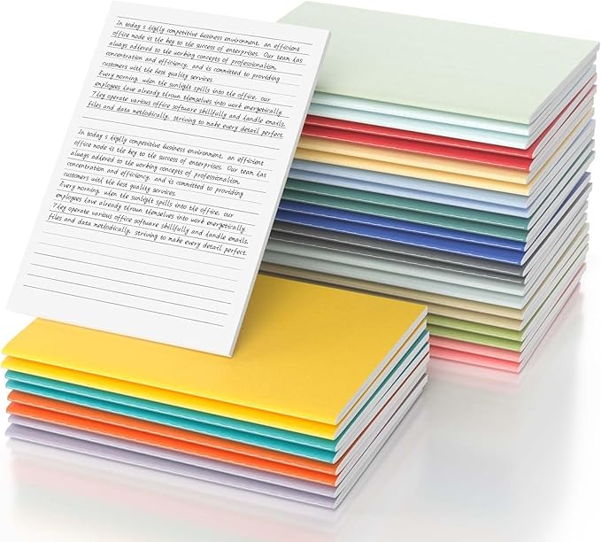 Journaling Notebooks A5 College Ruled Notebook 32 Pack Lined Small Kraft Notebooks Bulk 8.3x5.5 Inches, 16 Colors Composition Notebooks Writing Journal School Supplies for School Work and Travel