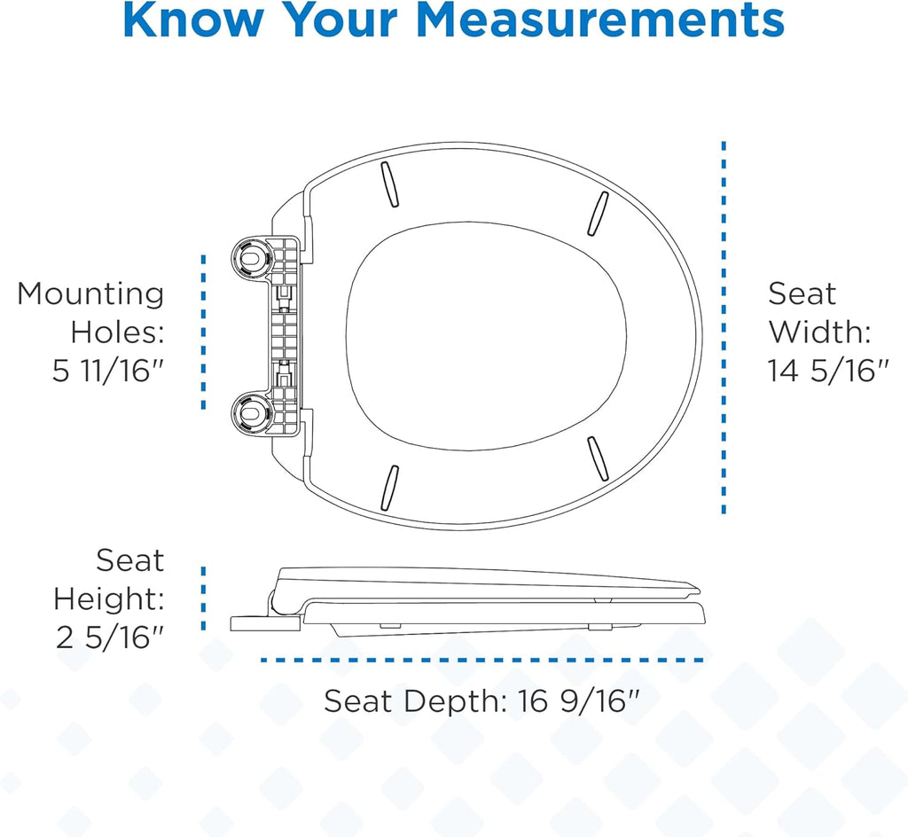 Gerber Round Front Toilet Seat with Cover, Soft Close, No Slam, Quick & Easy Install, Heavy-Duty Plastic, Durable & Fade-Resistant, White GC550129