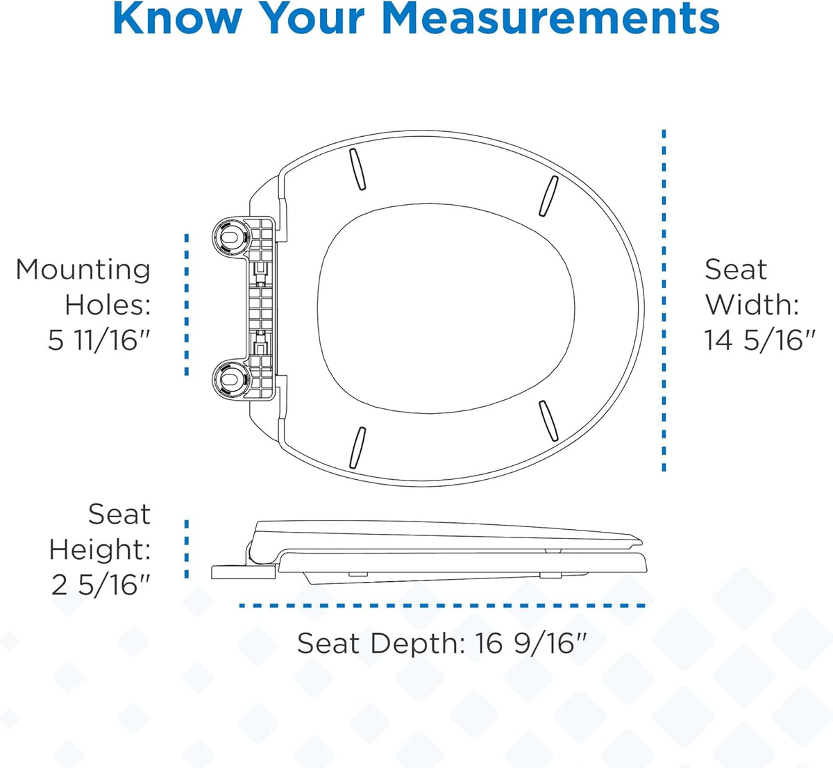 Gerber Round Front Toilet Seat with Cover, Soft Close, No Slam, Quick & Easy Install, Heavy-Duty Plastic, Durable & Fade-Resistant, White GC550129
