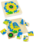 Montessori Wooden Puzzles for Kids Ages 4-8, 4 Layer Life Cycle Of Sunflower Jigsaw Puzzle for Toddlers, Children Preschool Learning Educational Puzzles Summer Toys Gift for Boys and Girls (Sunflower)