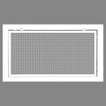 HVAC Premium 12" x 24" Cube Core Eggcrate Return Air Filter Grille for 1" Filter - Aluminum - White [Outer Dimensions: 14.5" x 26.5]
