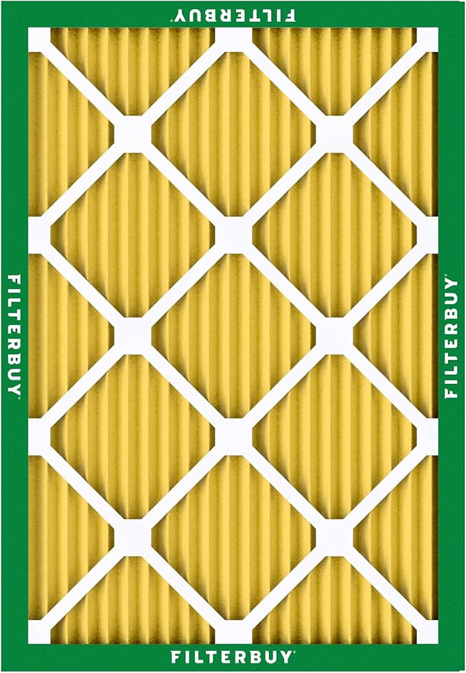 Filterbuy 17x21x1 Air Filter MERV 11 Superior Pet & Allergy Defense (12-Pack), Electrostatic Pleated HVAC AC Furnace Filters Replacement, Made in USA (Actual Size: 16.50 x 20.50 x 0.75)