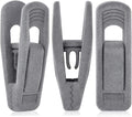 Grey Velvet Clips for Velvet Hangers - 20 PCS Gray Non Slip Velvet Hanger Clip, Pants Hanger Velvet Clips Fit for Slim Velvet Hangers, Clothes-pins for Grey Velvet Hangers