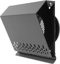Vent Systems 4" Inch Air Supply Vent Cover with Rubber Gasket - Graphite Black Galvanized Steel - Robust Weatherproof Outdoor Air Intake Box - Duct or Surface Mounting - Rain and Snow Protection