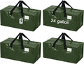 4 Pcs 24 Gallon Large Moving Bags with Zipper and Handles Foldable Storage Duffle Bags Heavy Duty Extra Large Totes for College Dorm Travel Clothes Blankets Bedding Moving (Green)