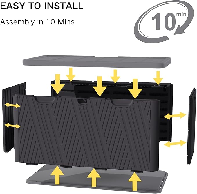 Kingdura 110 Gallon Outdoor Storage Box, Waterproof Resin Deck Box for Indoor and Outdoor Use, Lockable Storage Container for Patio Furniture Cushions Garden Tools (Black, 110 Gallon)