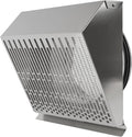 Vent Systems 8" Inch Exhaust Vent Cover with Rubber Gasket - Stainless Steel - Robust Weatherproof Outdoor Air Exhaust Box - Duct or Surface Mounting - Rain and Snow Protection
