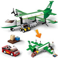 City Cargo Plane Building Set, Plane City Kits Building Blocks with Car, Luggage Tray, Movable Stairs, Compatible with Lego Plane Airport, Airplane Model Toys Gifts for Adults Boys Girls 6-12