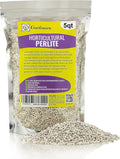 GARDENERA Premium Organic Perlite - Medium Grade - Horticultural Soil Amendment for Indoor & Outdoor Container Plants for Drainage Management and Enhanced Growth - 5 Quart