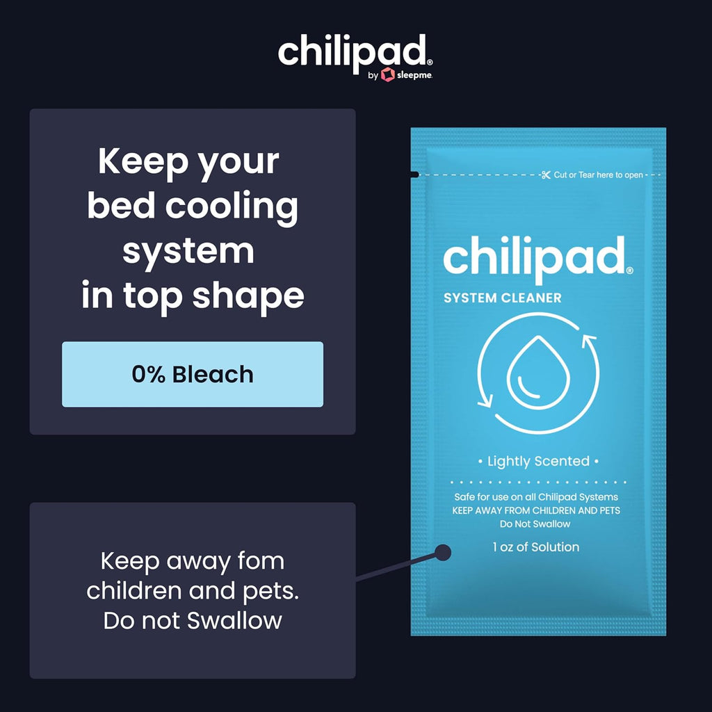 Chilipad Sleep System Cleaner – For Regular Maintenance and Deep Cleaning of the Chilipad Bed Cooling Systems – 1 Ounce of Cleaning Solution (3 Pack)