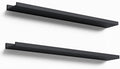 35.4 Inches Long Floating Shelves Wall Mounted, 2 Set Modern Black Wall Shelf for Bedroom, Nursery Book Shelf with Lip, Picture Ledge Shelf for Wall Decor Living Room Bathroom Kitchen- Black