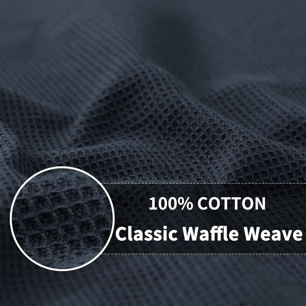 Homaxy 100% Cotton Waffle Weave Dish Cloths - 12 Pack Soft and Absorbent Dish Towels - 12 x 12 Inches Quick Dry Dish Rags - Multiple Colour