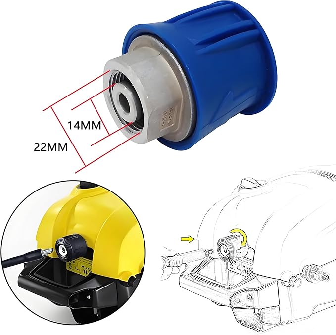 5800PSI/400Bar Ultra Flexible Pressure Washer Hose for Bosch Home Cleaning, 5M-30M High Pressure Extension Tube with Quick-Connect Adapter,(Red/Blue/Yellow/Green/Grey/Orange/Light Blue)(Orange,64FT)