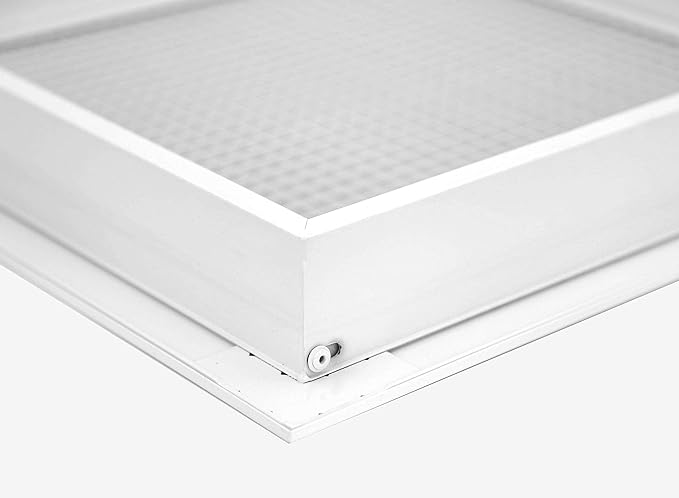 HVAC Premium 22" x 32" Cube Core Eggcrate Return Air Filter Grille for 1" Filter - Aluminum - White [Outer Dimensions: 24.5" x 34.5"]