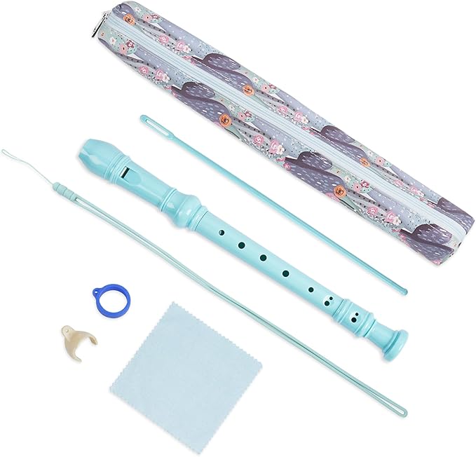 Recorder Instrument for Beginner Adults,8-Hole Soprano Descant Recorder Music Flute with Cleaning Rod & Case Bag For Home Entertainment(2-Cactus2)