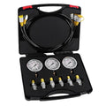 SINOCMP Hydraulic Pressure Test Kit with 3 Gauges 10/25/40 Mpa, 3 Long Hoses 6 Couplings Diagnosis Gauge Tester Set for Excavator Construction Engineering Machinery Equipment
