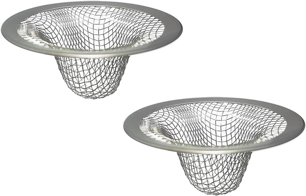 1.0" Small Drain Strainer, Sink Drain Hair Catcher, Bathroom Sink Drain Strainer, 2PCS Drain Mesh Baskets for Laundry, Mop Pool, Utility, Slop, RV Sink, Stainless Steel Drain Filter