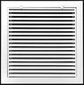 HVAC Premium 10" X 10" Aluminum Return Filter Grille for 1" Filter - Easy Airflow - Linear Bar Grilles [Outer Dimensions: 12.5"w X 12.5h"]